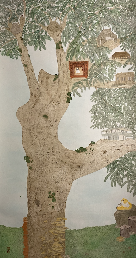 Artwork by Eva Tsang, Dancing in Harmony with Nature / 現、未、過