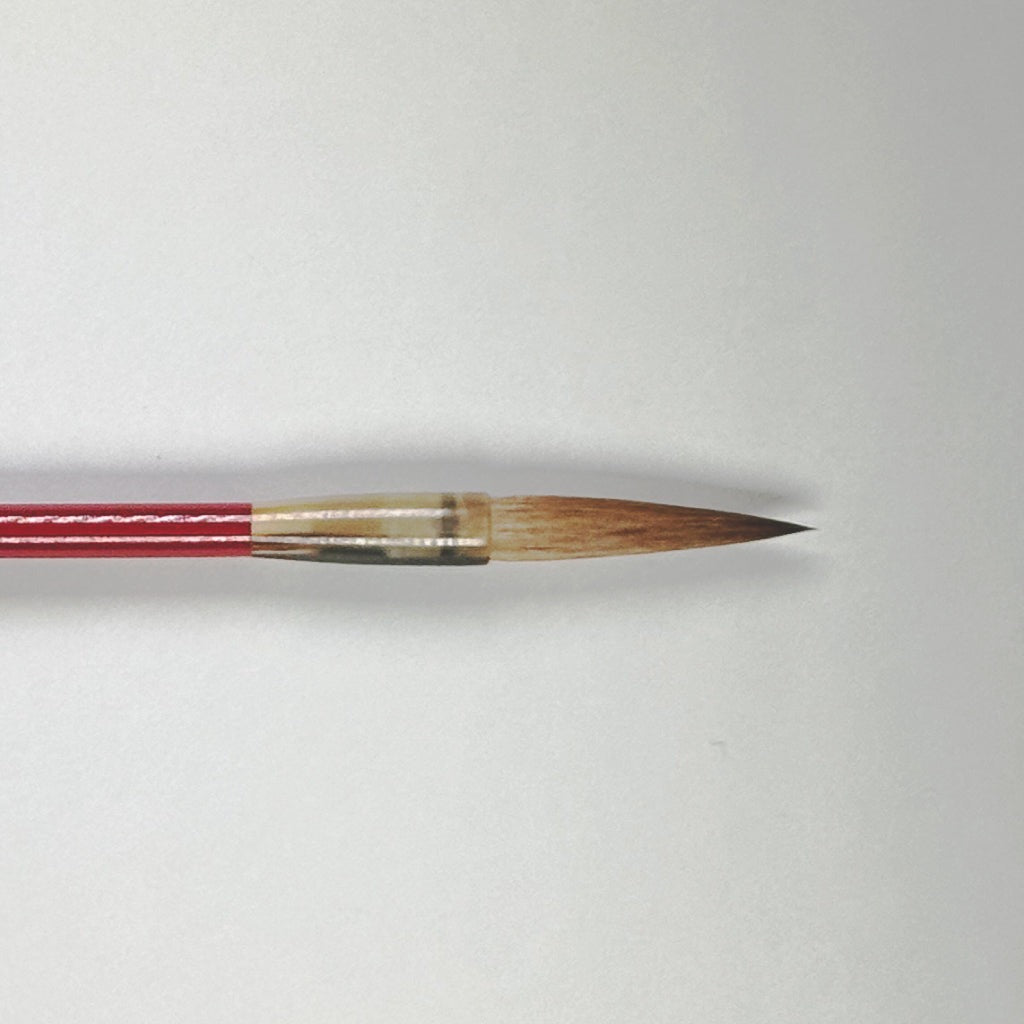 Kakufuku Red ( Kolinsky, ( Siberian weasel ) hair ) 鶴福(赤) Traditional Japanese brush by Chiyomi Tanaka