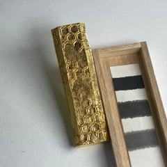Kin Kikkou ( Gold leaf ink stick 金亀甲 ) Kobaien sumi ink stick