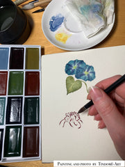 Saibiboku ( 彩美墨, The Ink of Color and Beauty, Kobaien 色墨 由古梅园(古梅園)制造 ) manufactured by KOBAIEN, Nara, Japan