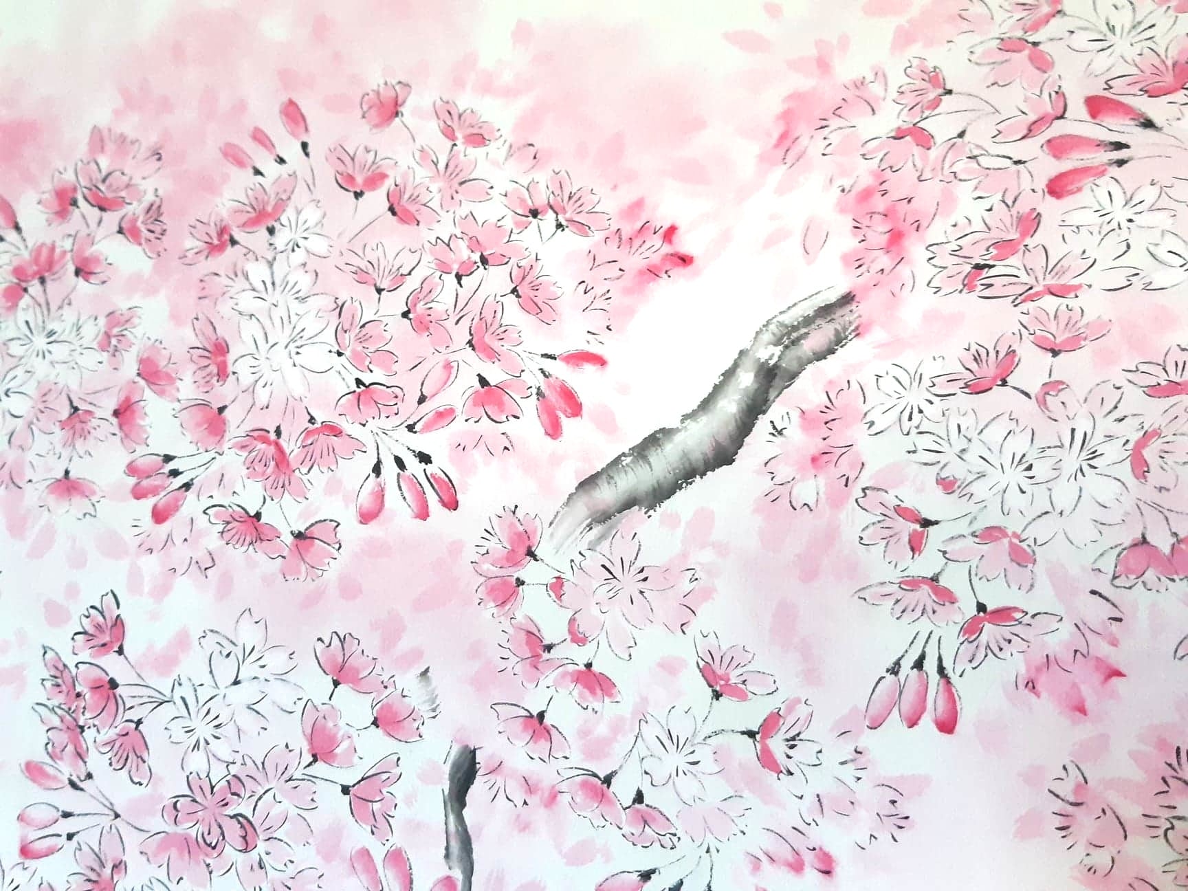 Margot Tohkou Olejniczak Presents "Paintings from the Heart" Sumi-e Exhibition in Tokyo, Japan