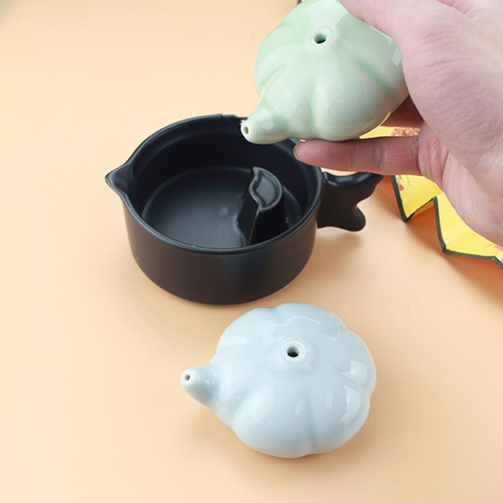 Pumpkin-shape ceramic water pitcher for Calligraphy