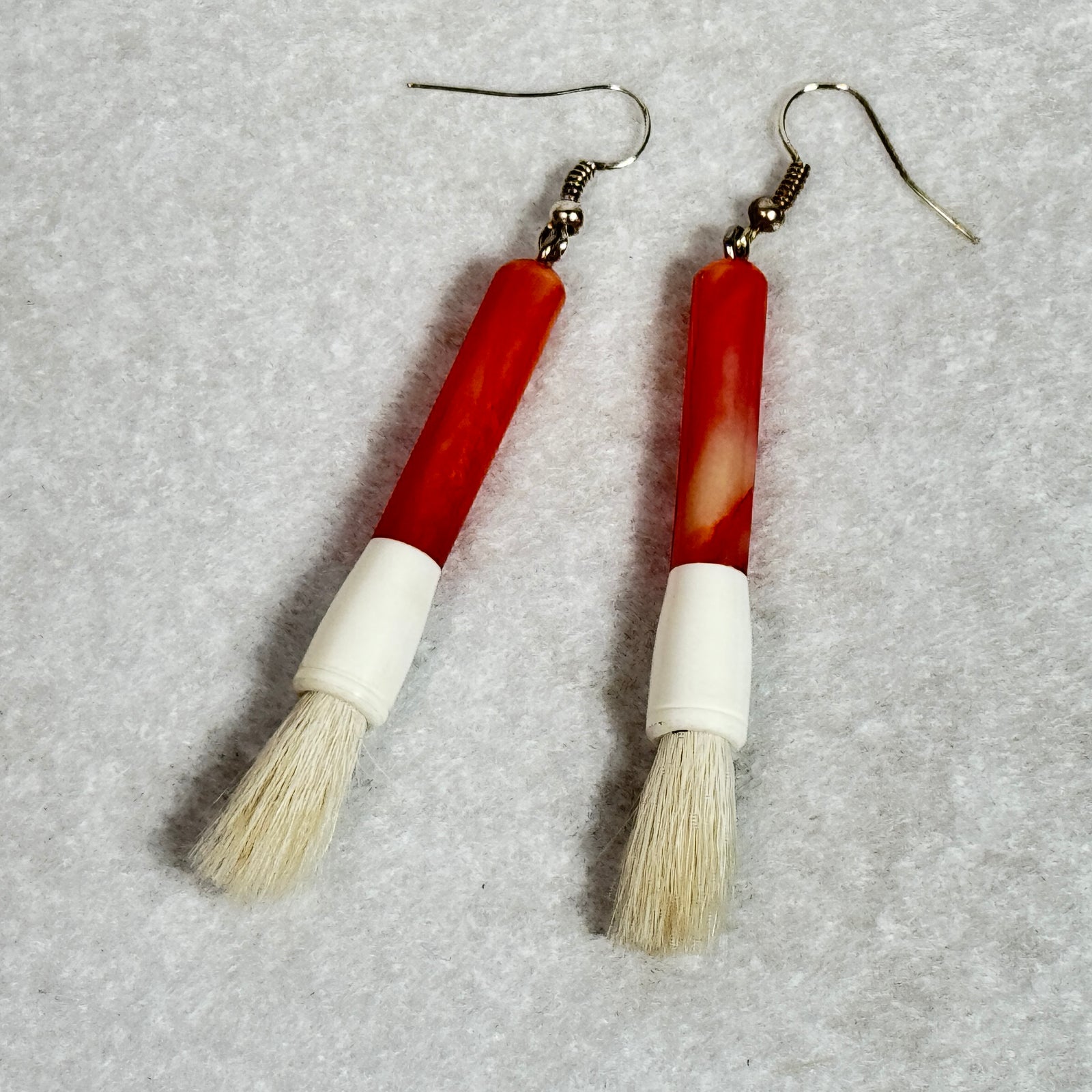 Japanese brush earing by Chiyomi Tanaka ( Wool )