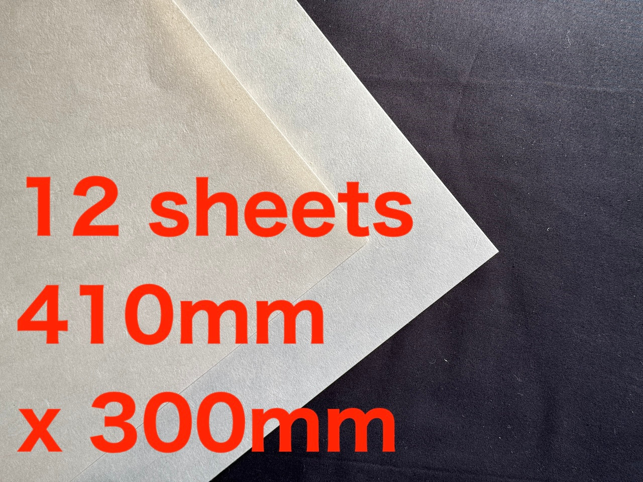 Kumohada-mashi pure handmade Echizen washi paper by Heizaburo Iwano Paper Studio ( 12 Sheets )  岩野平三郎製紙所 雲肌麻紙