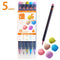 Omomuki : Akashiya Watercolor Brush Pen 5 Japanese Traditional Color Set あかしや筆ペン趣 5