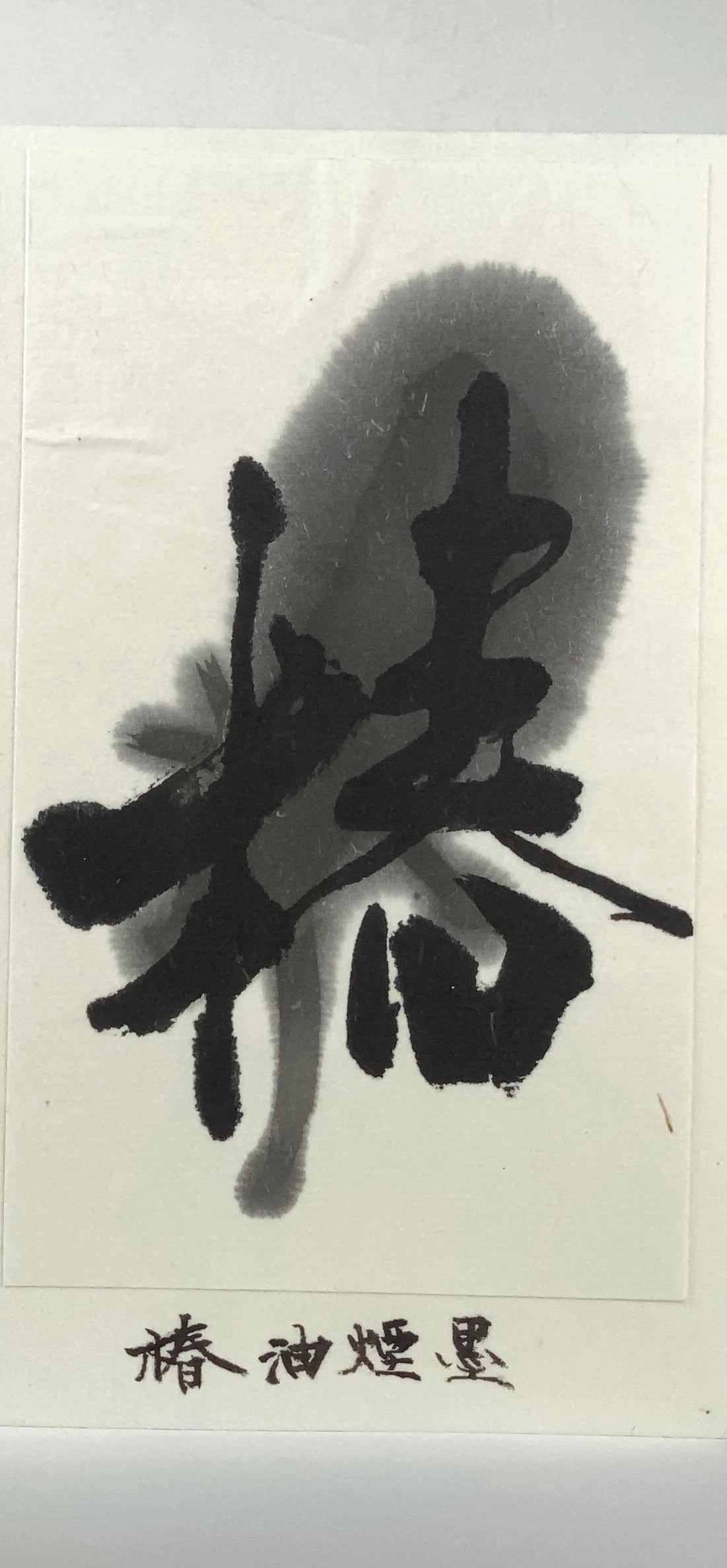 Tsubaki Yuenboku inkstick ( Purplish-indigo black with camellia oil 椿油煙墨 )